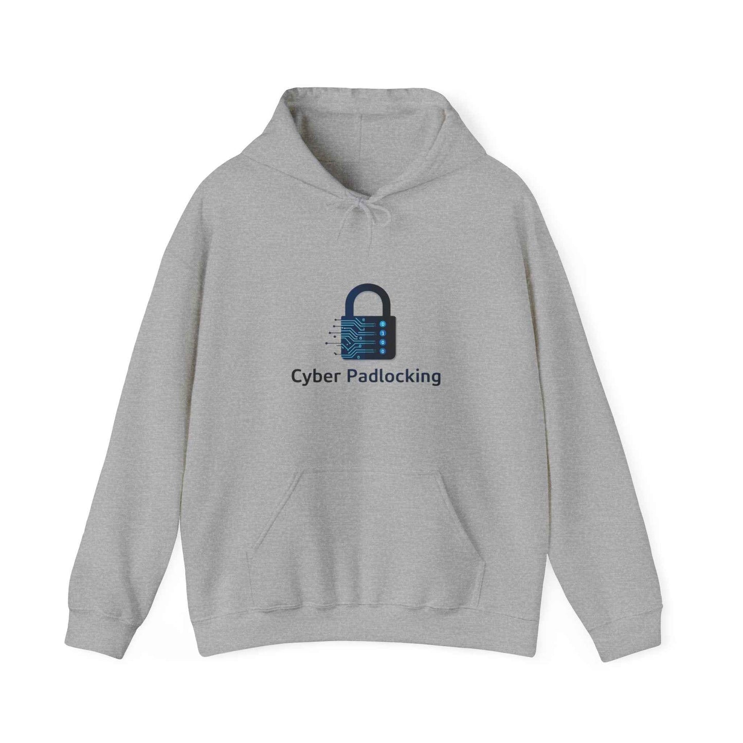 Cyber Padlocking Unisex Heavy Blend Hooded Sweatshirt - Tech-Inspired Comfort