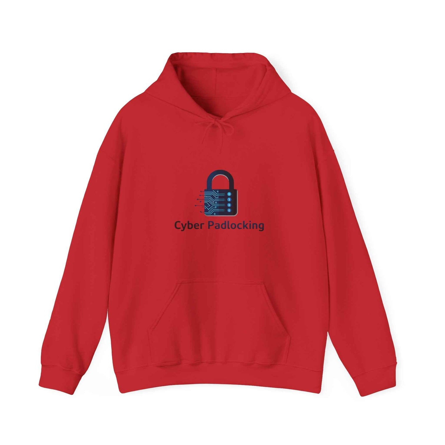 Cyber Padlocking Unisex Heavy Blend Hooded Sweatshirt - Tech-Inspired Comfort