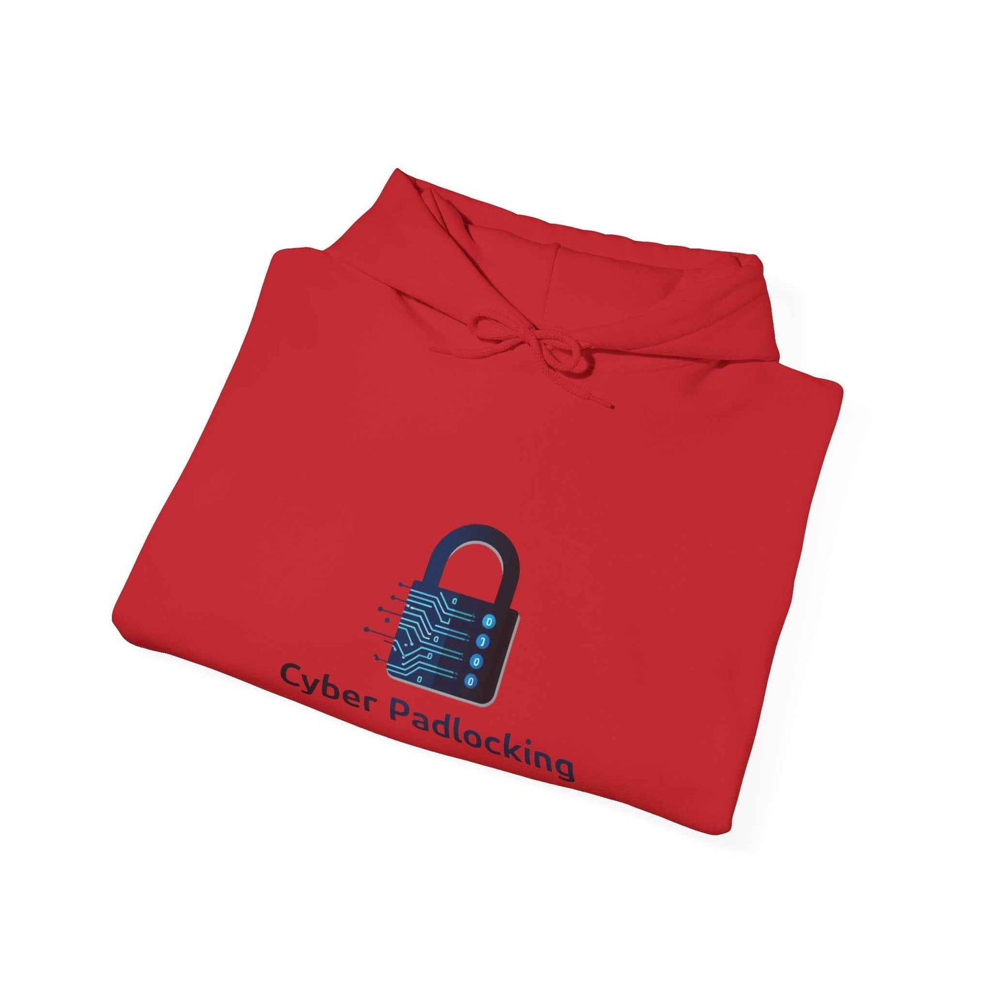 Cyber Padlocking Unisex Heavy Blend Hooded Sweatshirt - Tech-Inspired Comfort