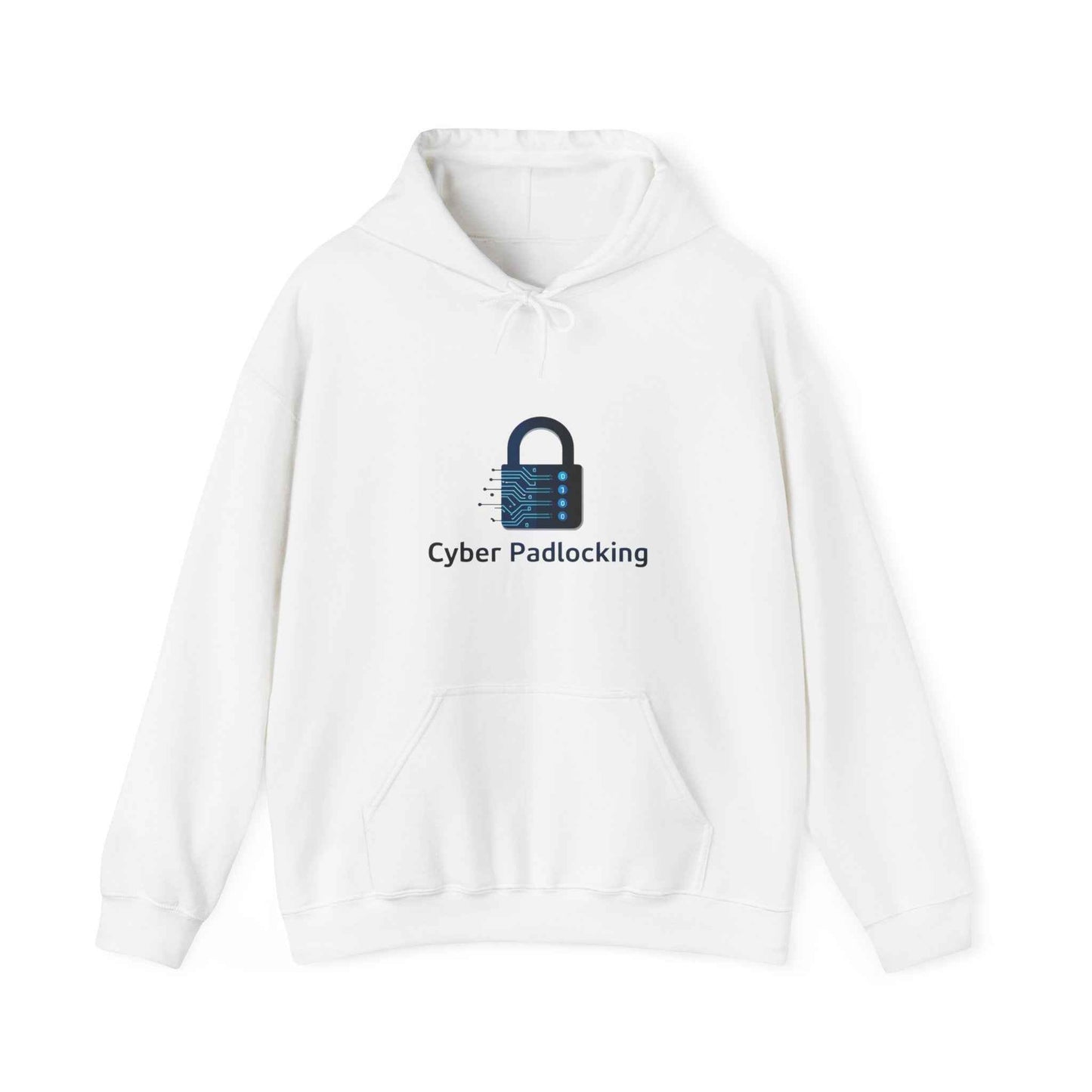 Cyber Padlocking Unisex Heavy Blend Hooded Sweatshirt - Tech-Inspired Comfort