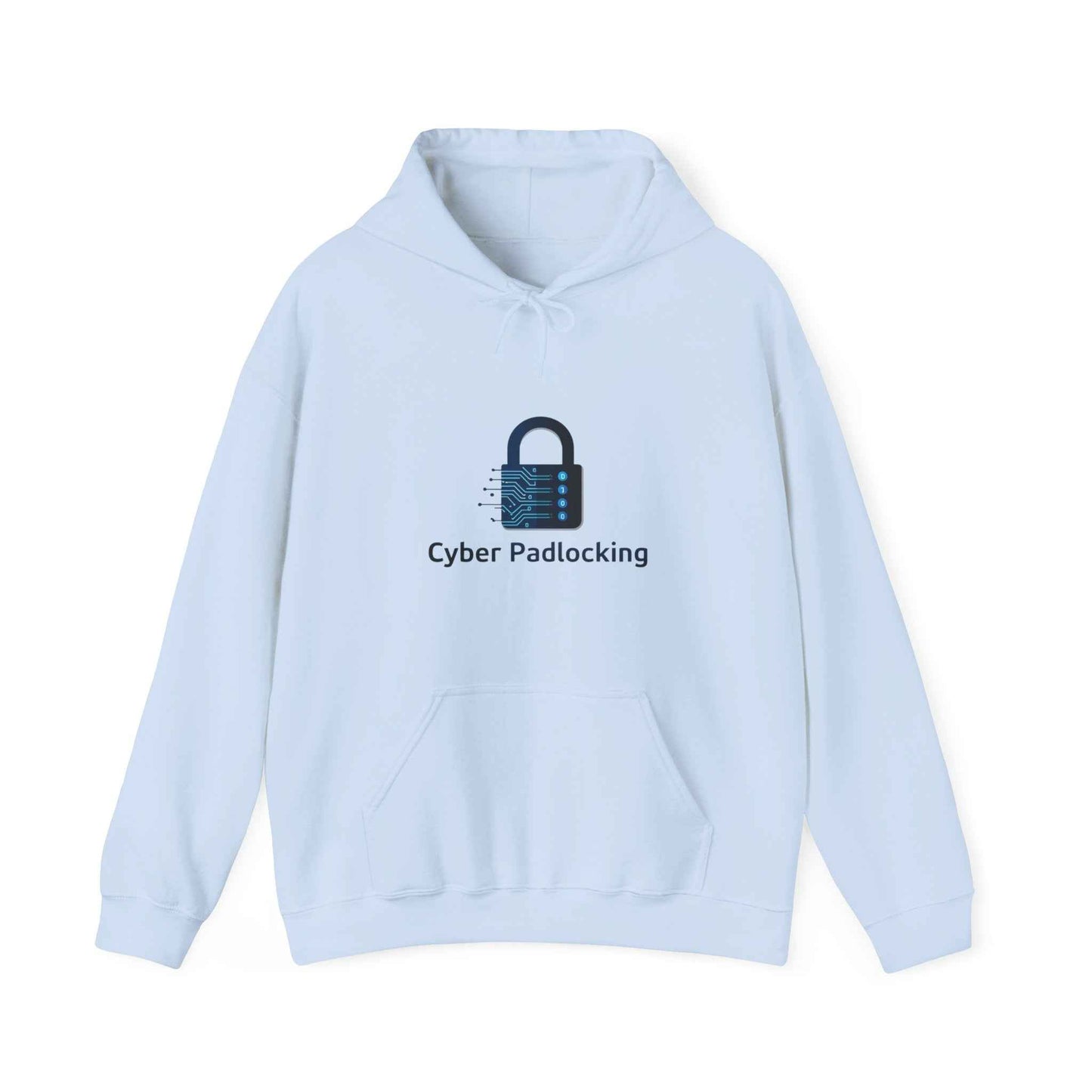 Cyber Padlocking Unisex Heavy Blend Hooded Sweatshirt - Tech-Inspired Comfort