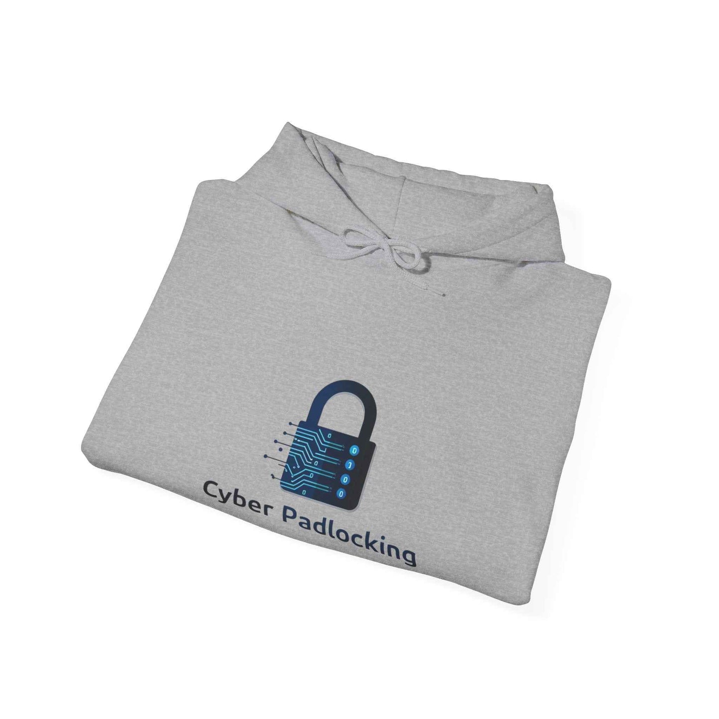 Cyber Padlocking Unisex Heavy Blend Hooded Sweatshirt - Tech-Inspired Comfort