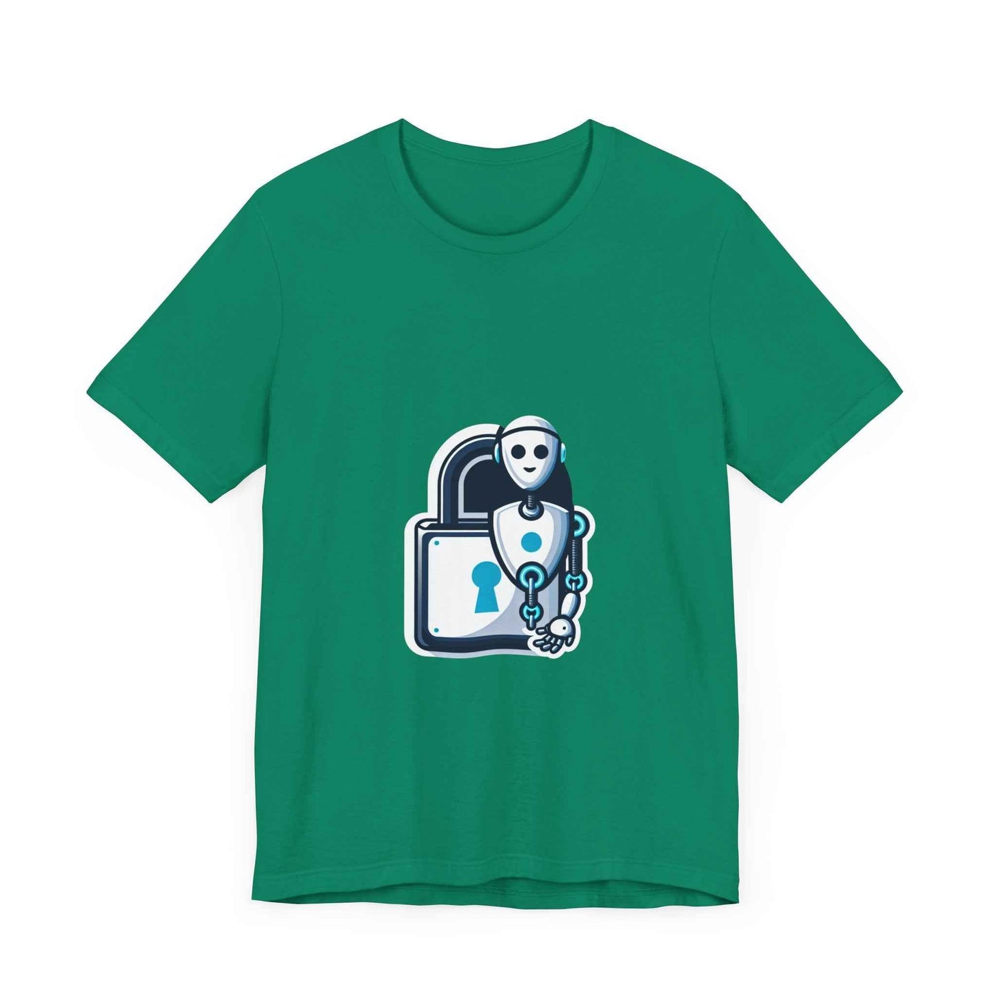 AI Robot Lock Graphic Unisex Jersey Tee