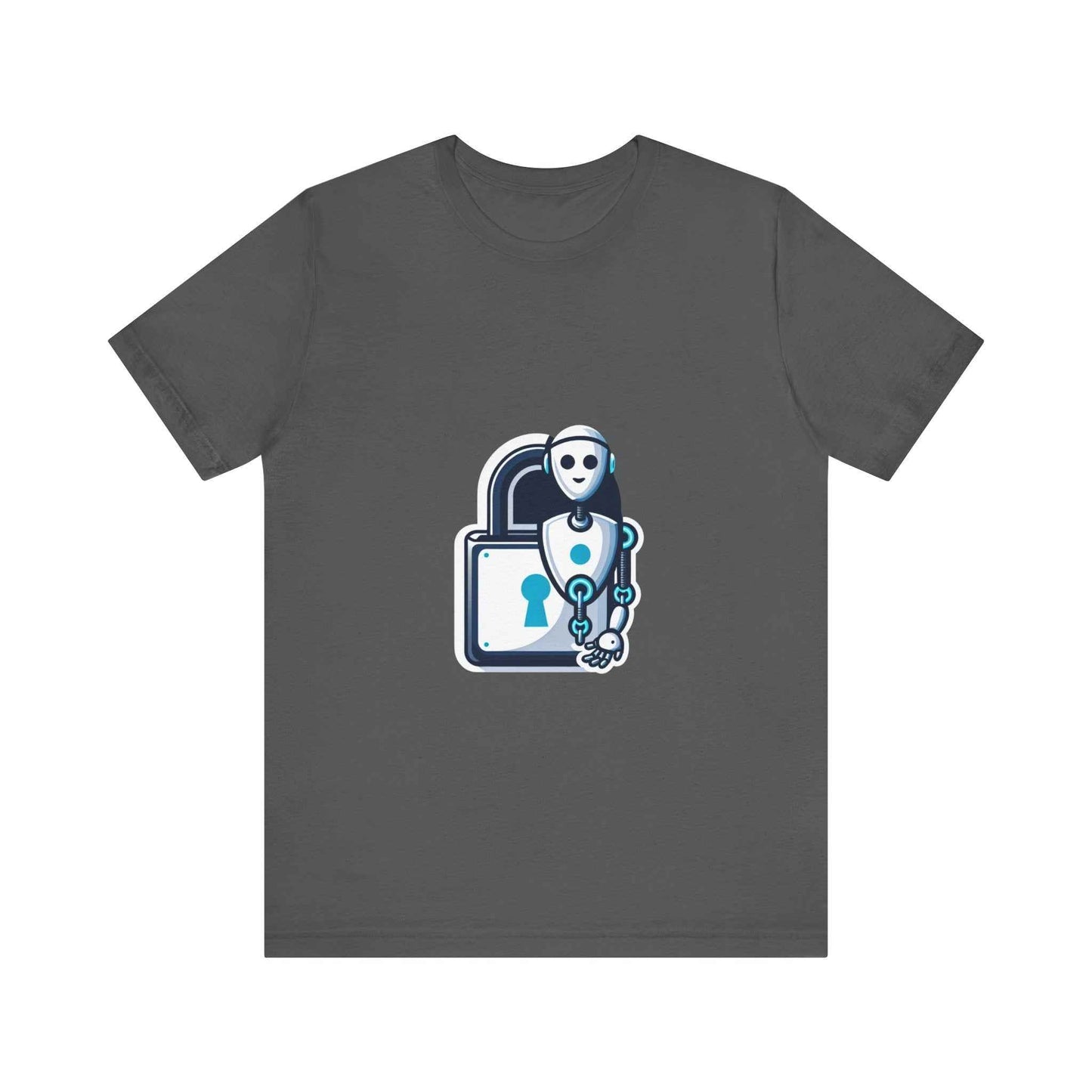 AI Robot Lock Graphic Unisex Jersey Tee