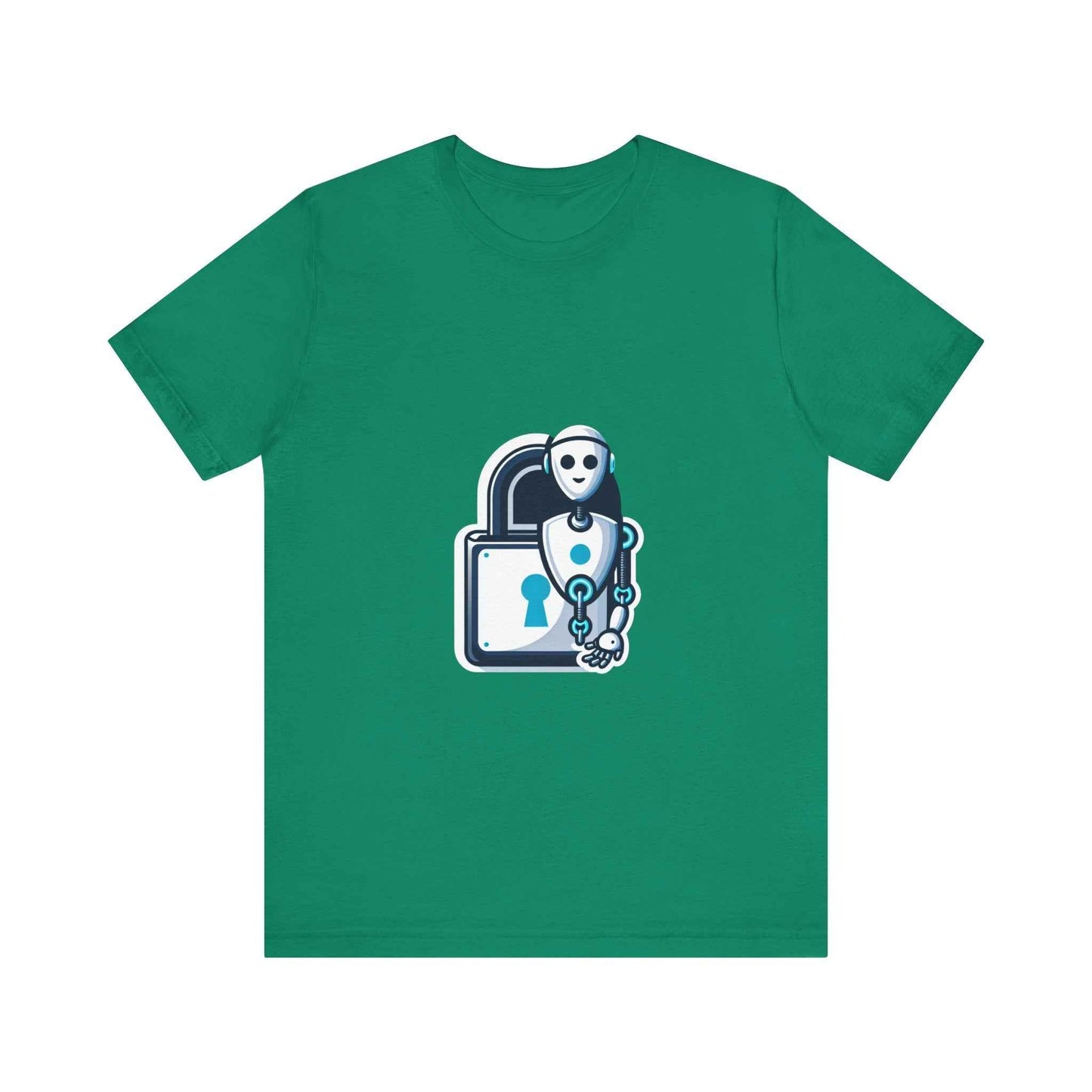 AI Robot Lock Graphic Unisex Jersey Tee