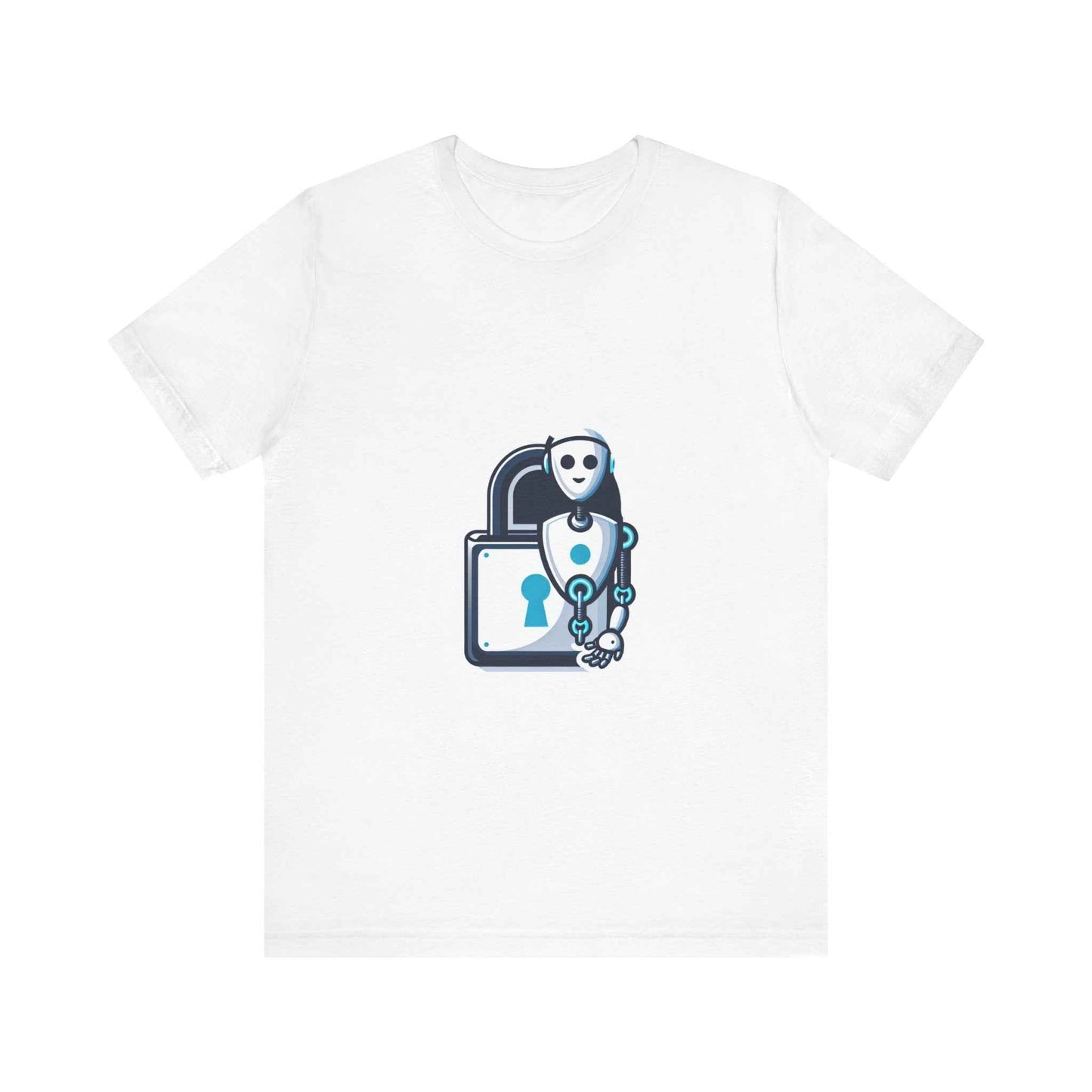 AI Robot Lock Graphic Unisex Jersey Tee