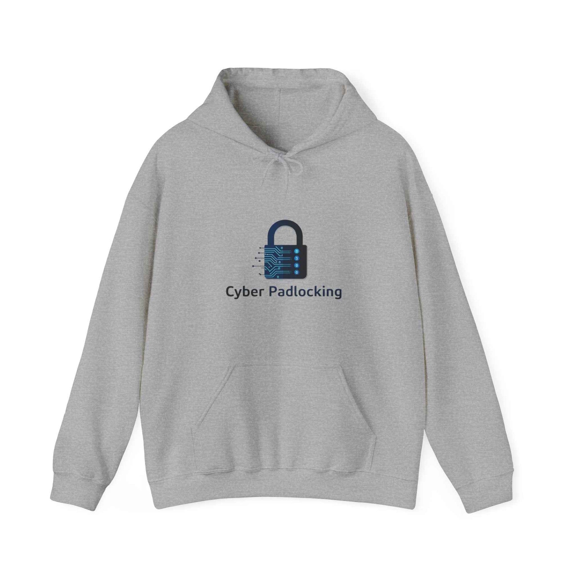 Cyber Padlocking Unisex Heavy Blend Hooded Sweatshirt - Tech-Inspired Comfort