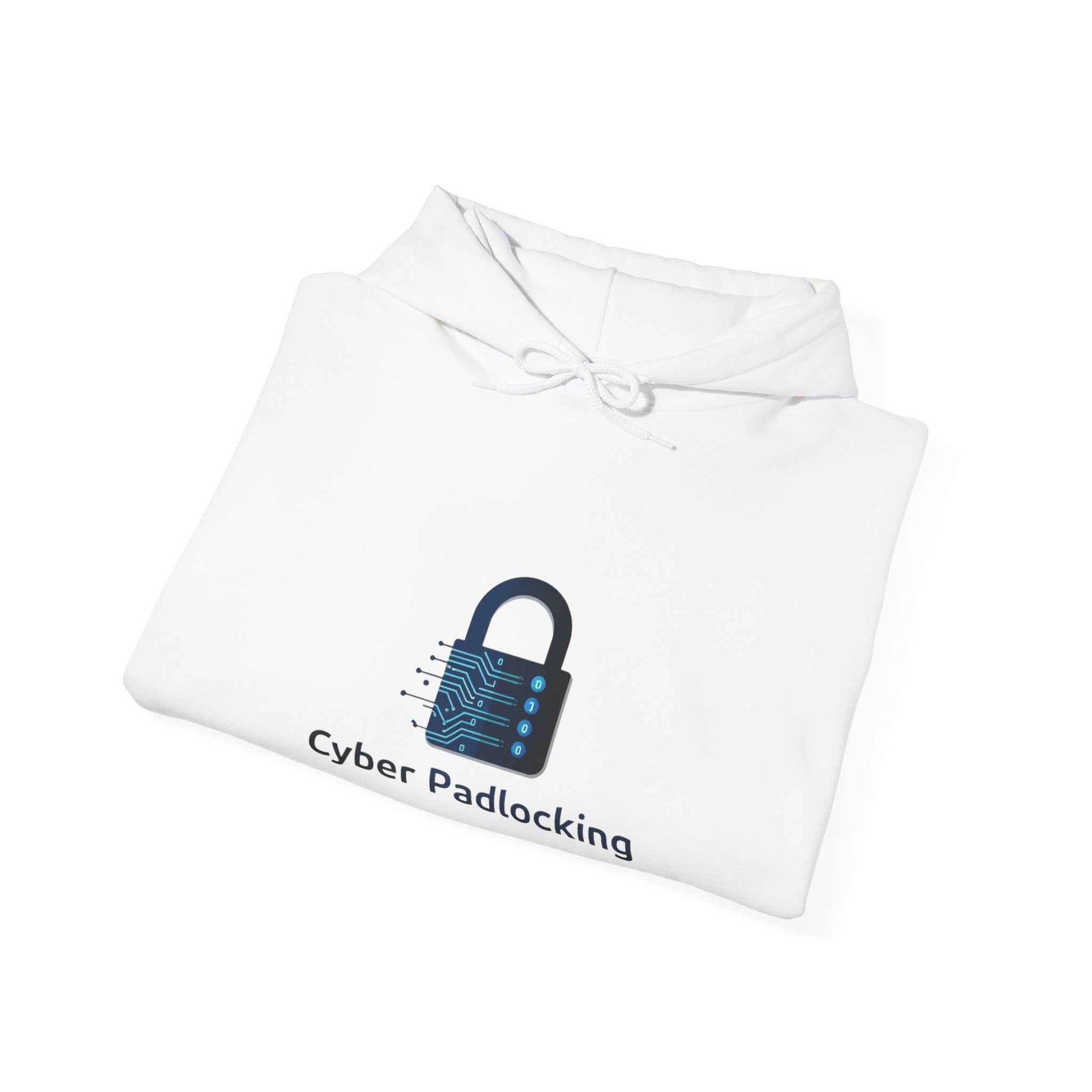 Cyber Padlocking Unisex Heavy Blend Hooded Sweatshirt - Tech-Inspired Comfort