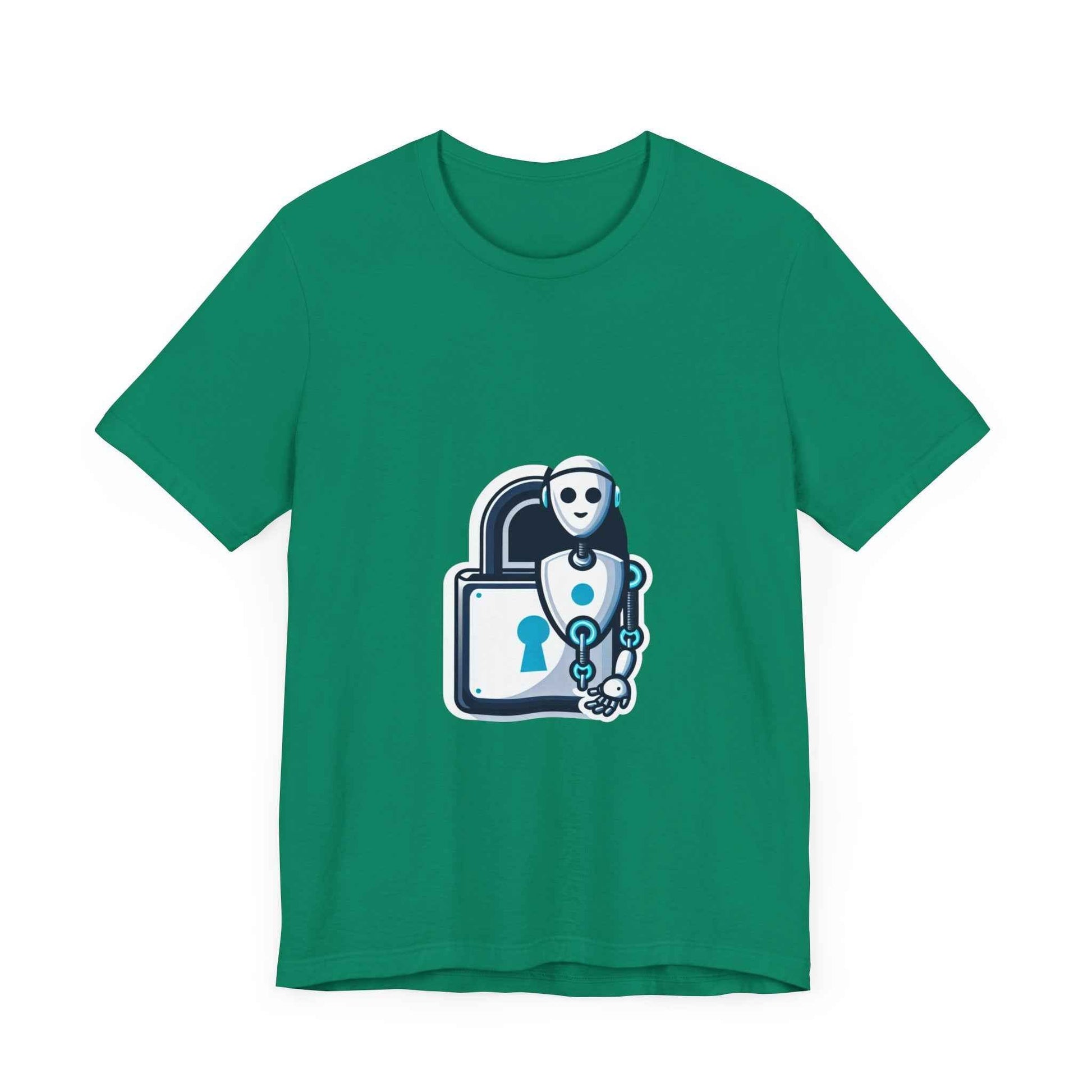 AI Robot Lock Graphic Unisex Jersey Tee