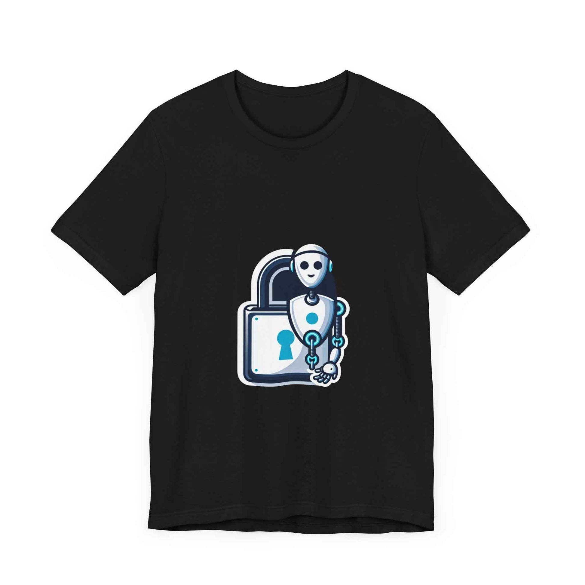 AI Robot Lock Graphic Unisex Jersey Tee