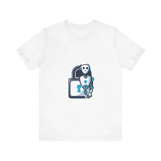 AI Robot Lock Graphic Unisex Jersey Tee